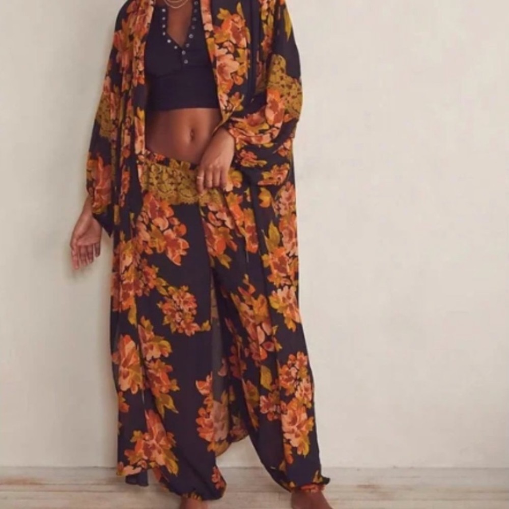 (A55) NEW Intimately Free People, Sz XS, Boho Monday Morning Floral Lounge Pants - Picture 12 of 12